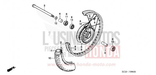 ROUE AVANT (E/ED/F/G/SD/SW) CM125CJ de 1988